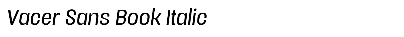 Vacer Sans Book Italic